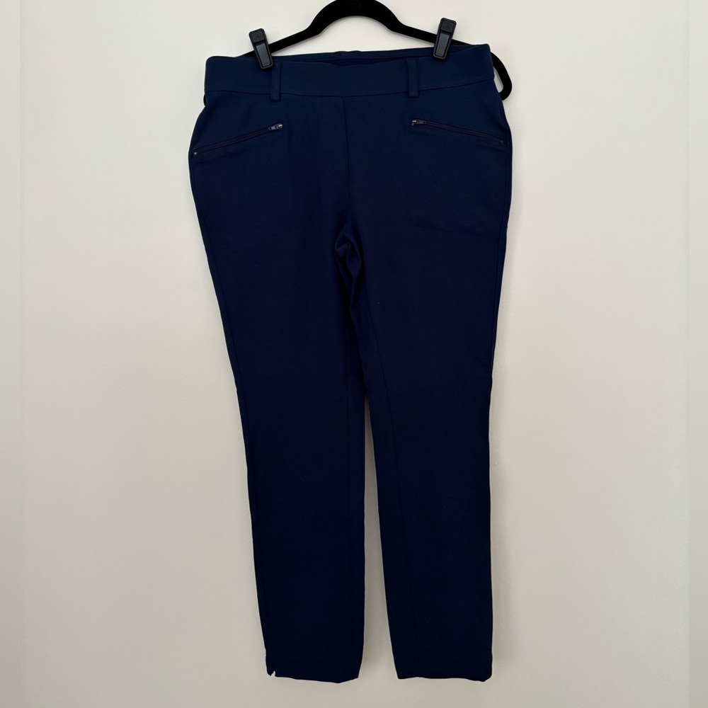 Belyn Key Navy Straight-Leg Dress Pants